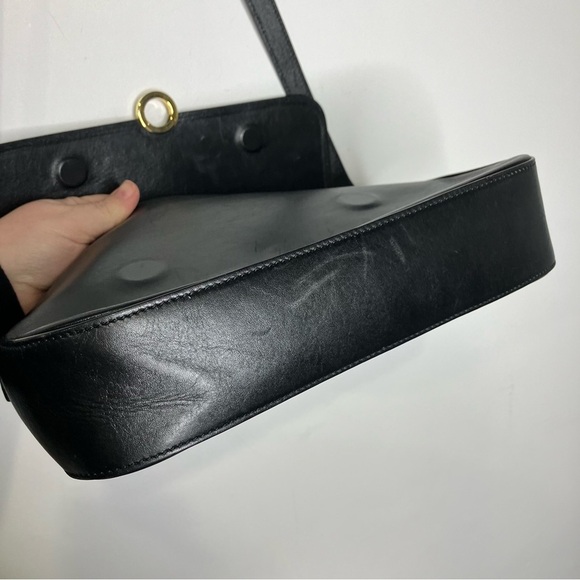 Leo Et Violette made in Italy black leather crossbody bag medium size - Picture 6 of 13